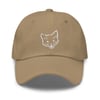 Gutter Baby Gato Head Dad Hat  |  Black OR Khaki