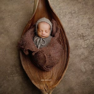 Image of Thick Wool Felted Layer - Chocolate Brown