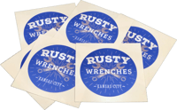 Rusty Wrenches Sticker - Blue