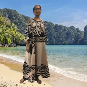 Image of Long  Dress/Caftan - One Size - Celtic/Ethnic Design  - Great for Lounging