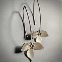 Image 1 of Lotus Earrings-silver