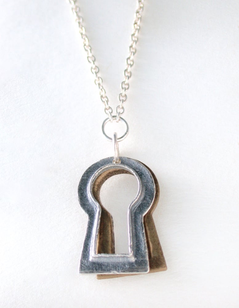 Image of Vintage, double keyhole necklace