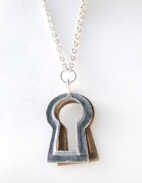 Image 2 of Vintage, double keyhole necklace