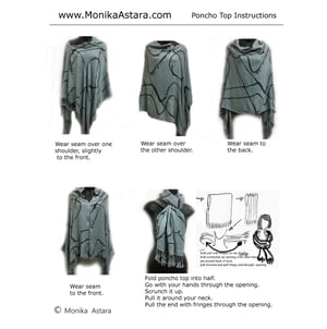 Image of Reversible Poncho Top - Wear 6 ways - Cherished Gift 