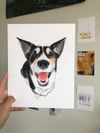 Custom Digital Watercolor Pet Portrait - PRINT