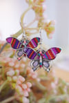 Butterfly Earrings- Purple Multi