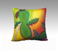 Image 2 of GlowUp2 Hemp Sprouts | Cotton/Linen   22 x 22 pillowcase