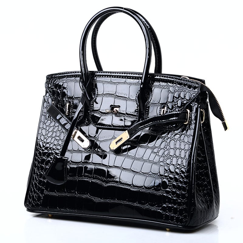 Image of Crocodile Padlock Satchel
