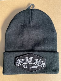 Image 2 of BLK LOGO BEANIE “SSC” Sewn Patch 