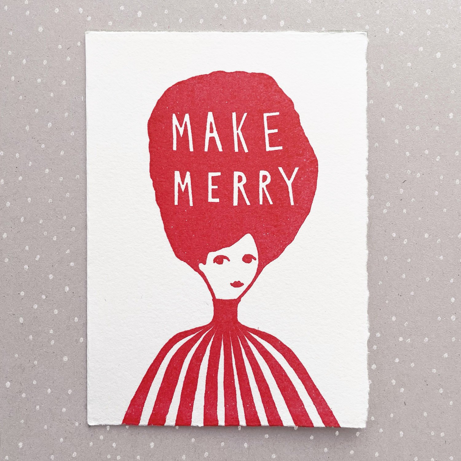 Make Merry Screen-printed Card