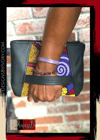 Designs By IvoryB Ankara African Print Wristlet Purple Swirl