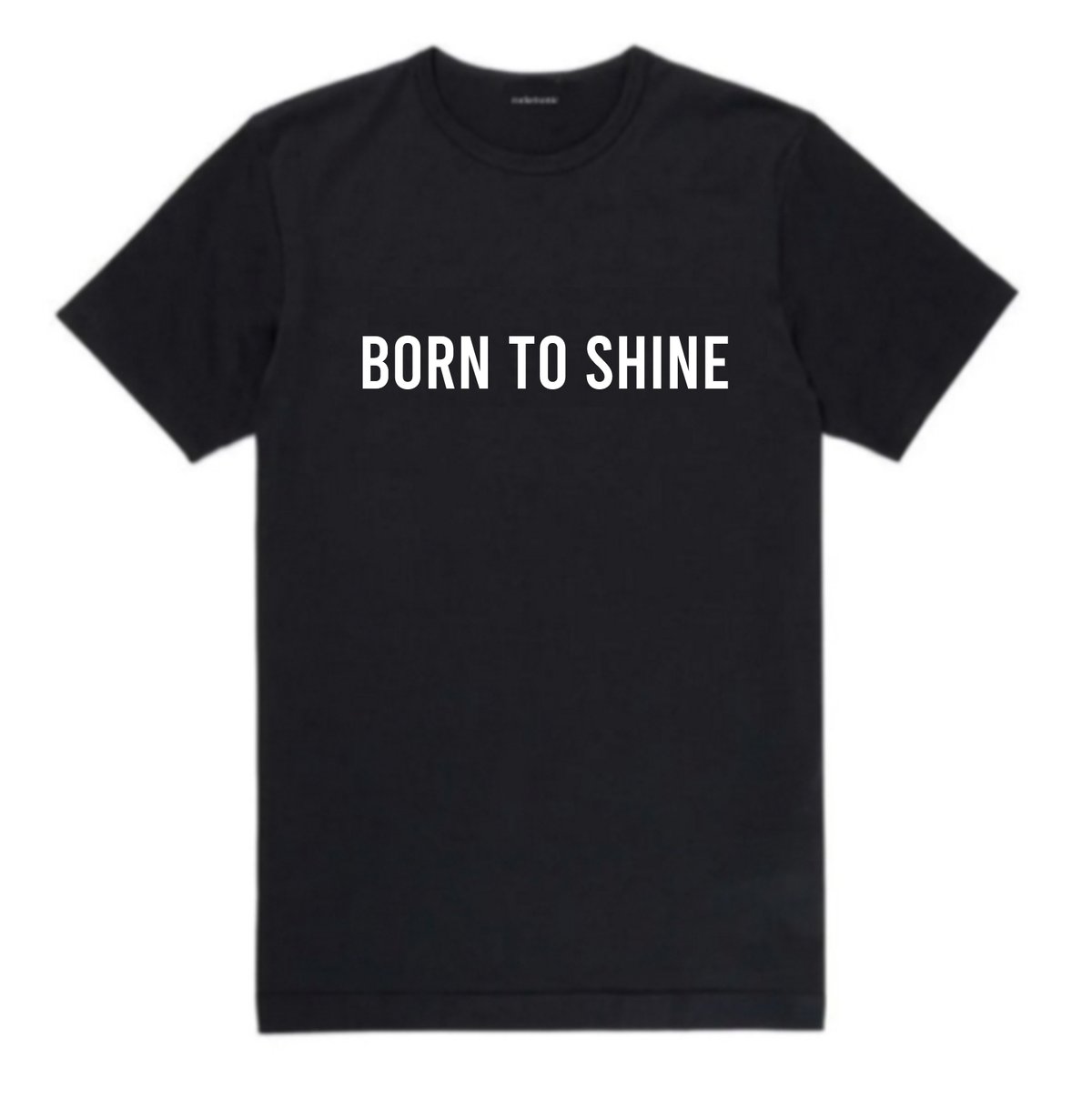 Image of ‘Born to Shine' Slogan Black Tee