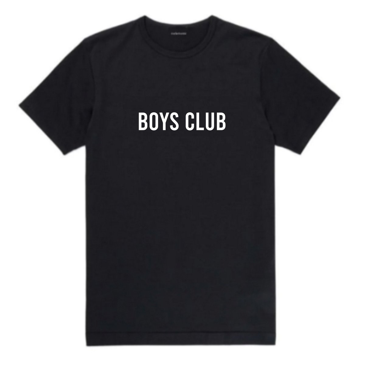 Image of 'Boys Club' Slogan Black Tee