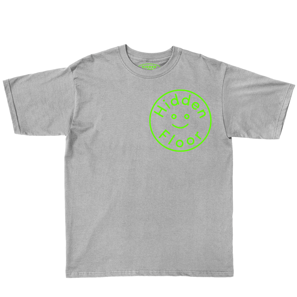 Image of Hidden Floor “Acid Lime” Light Grey T-Shirt
