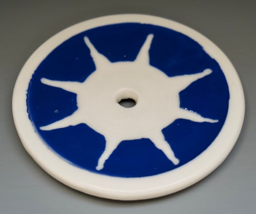 Image of Soap Dish, Blue & White