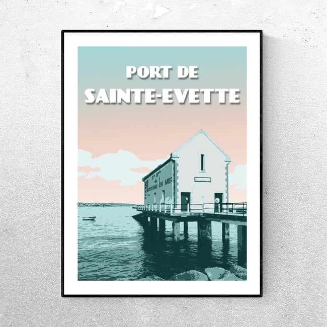 Affiche Le port de Sainte-Evette - 2 versions 