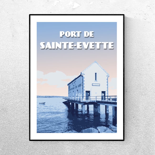 Affiche Le port de Sainte-Evette - 2 versions 