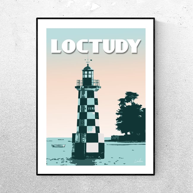 Affiche Le phare de Loctudy - 2 versions 