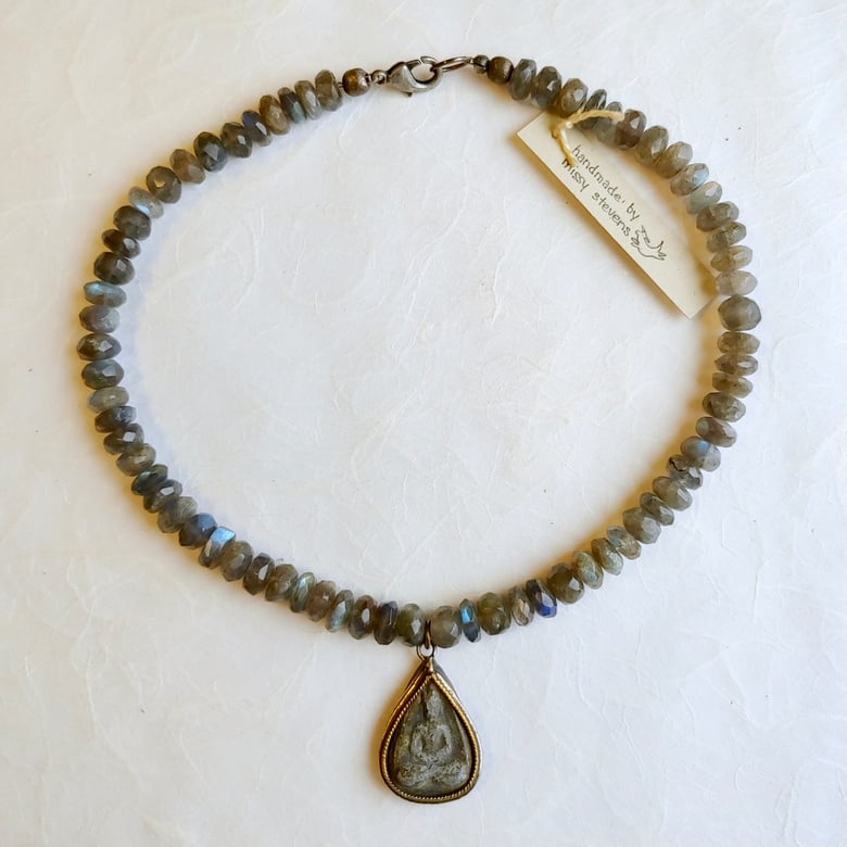 Image of Buddha and labradorite Necklace