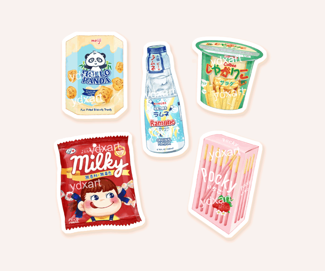 Japanese Snack Stickers