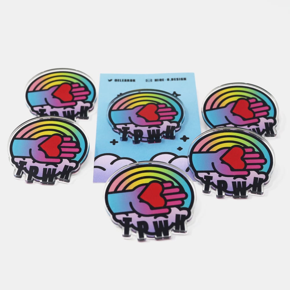 TP/WK recycled acrylic pin