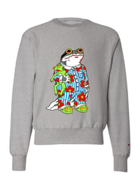 Image 1 of Frog in Pjs Crew Neck Sweater - Grey