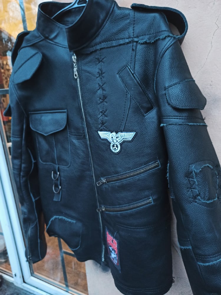 Image of Frankenstein leather coat