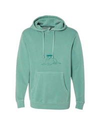 embroidered pastel hoodie - jade