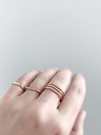 Image 2 of Slightly Smashed Rings in Gold Filled or Rose Gold Filled