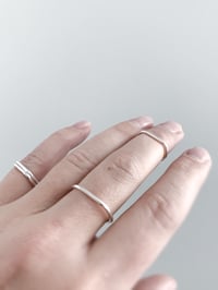 Image 2 of Slightly Smashed Rings in Sterling Silver