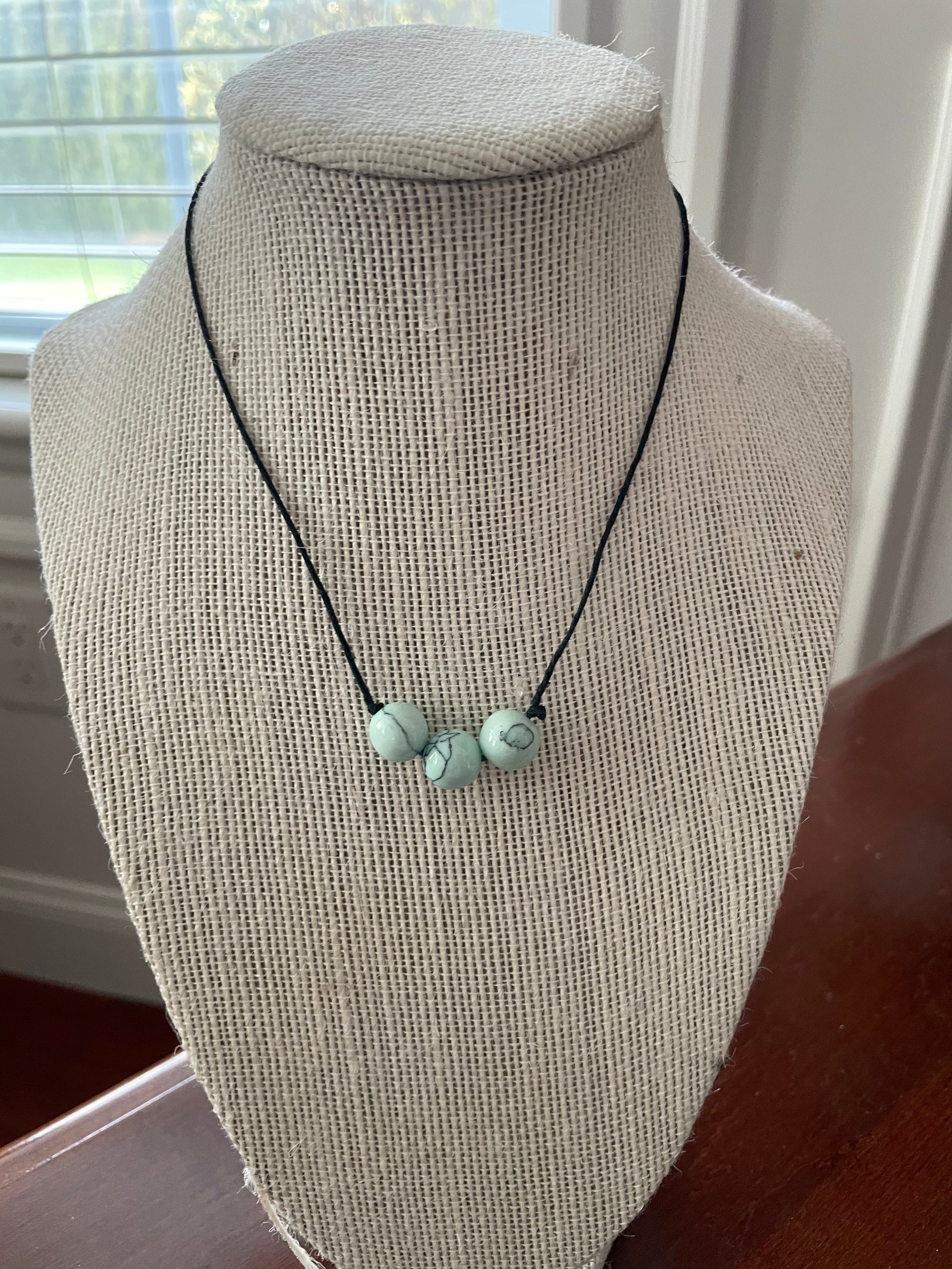 Image of mint marble necklace