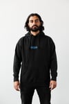 Blue Buttons Hoodie - Black