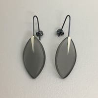 smoky leaf drop earrings