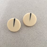 Image 1 of cream circle studs