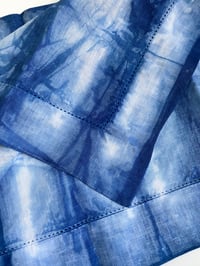 Image 3 of Indigo Dyed Linen Napkins - Set of 2