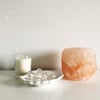 Himalayan Salt Crystal Candle Holder Set - with Quartz and Tealight Candle