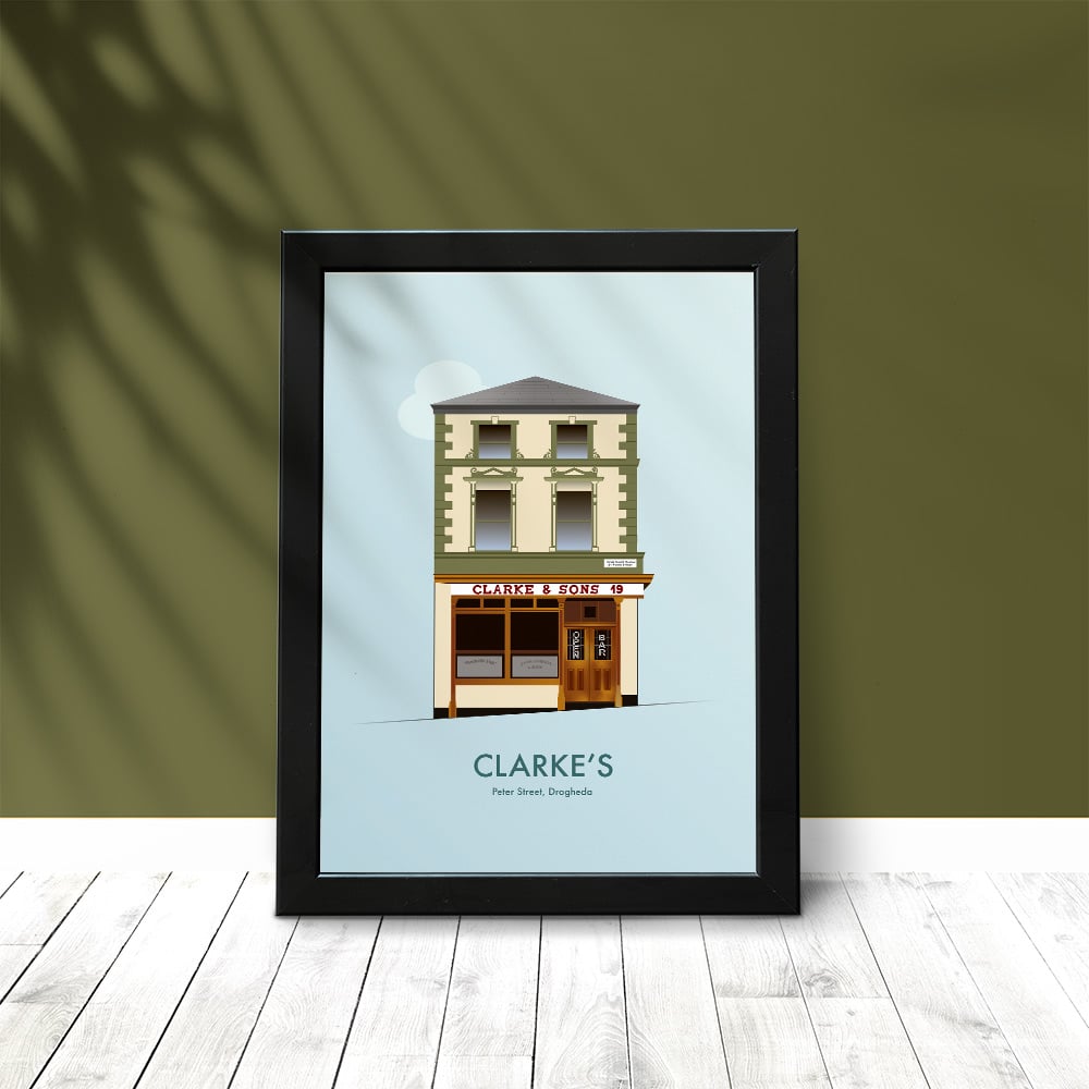 Clarke's Pub Drogheda Art Print