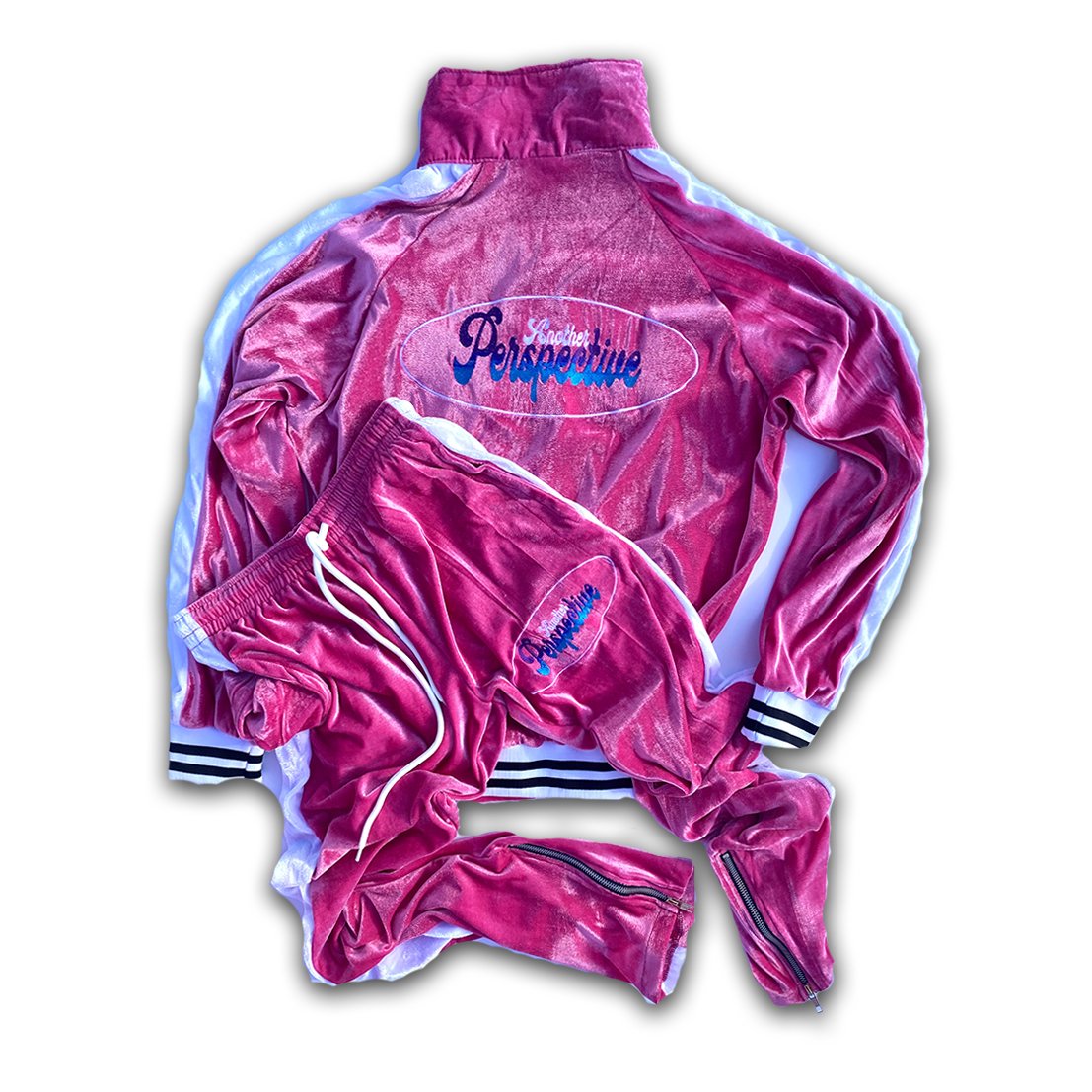 pink 90s tracksuit