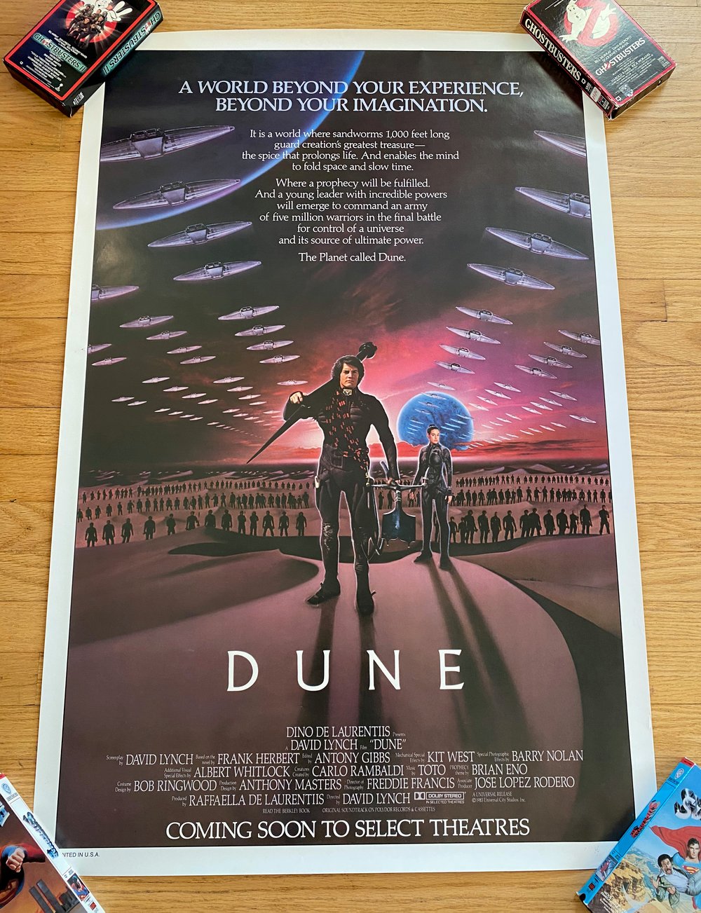 1984 DUNE Original U.S. Advanced One Sheet Movie Poster 