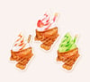 Taiyaki Ice Cream Stickers