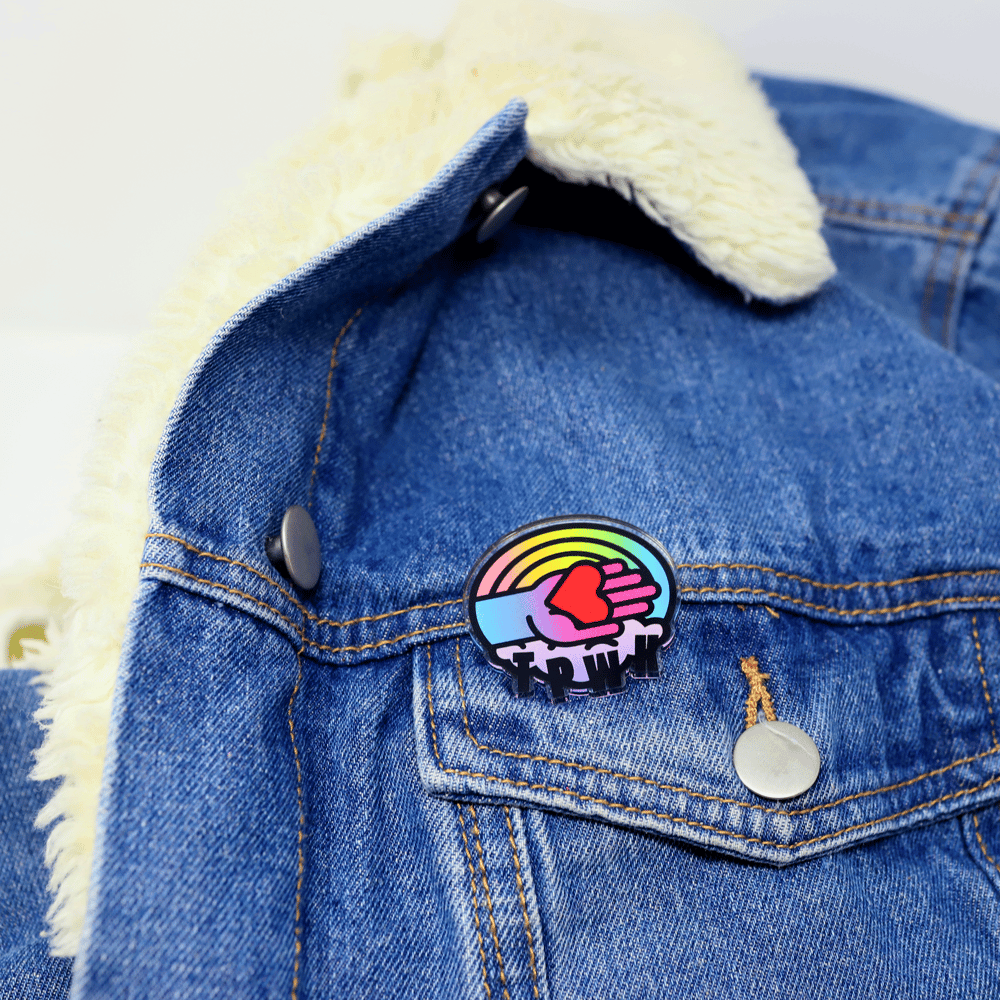 TP/WK recycled acrylic pin