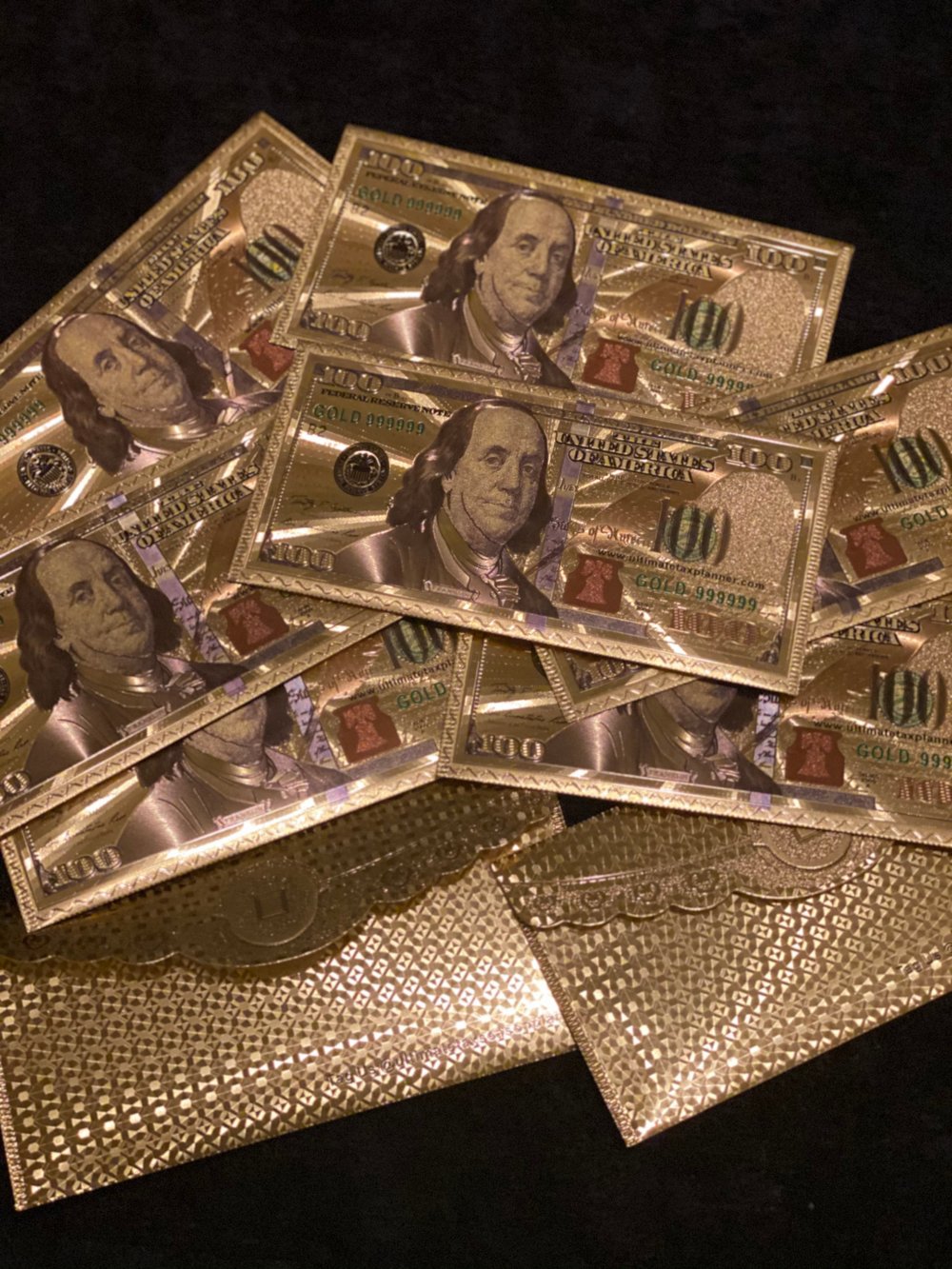 Image of Golden Cash Envelopes