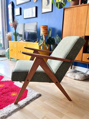 Image of Fauteuil KOMPAS vert chiné