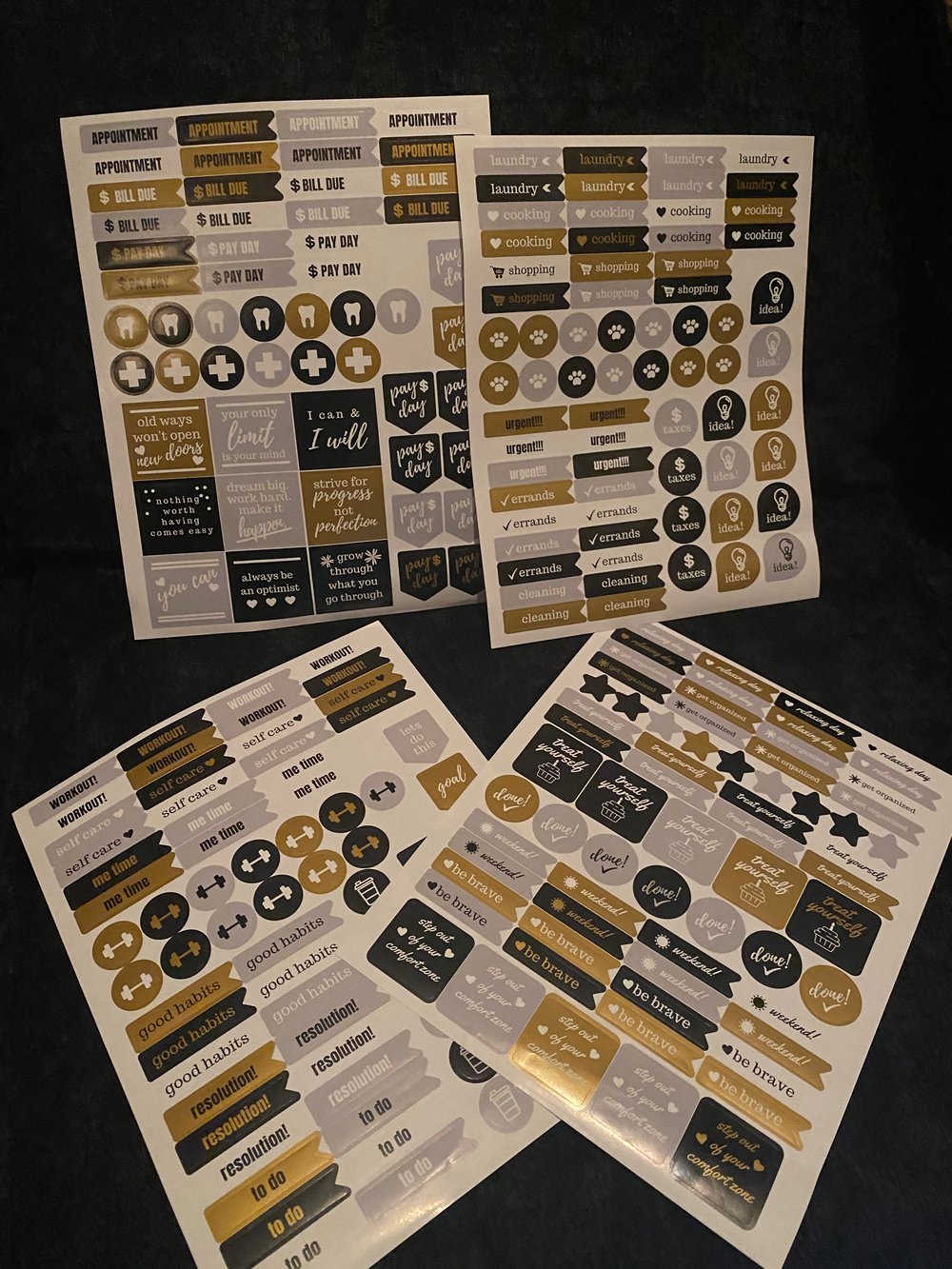 Image of 6 Figure Productivity Sticker Sheets