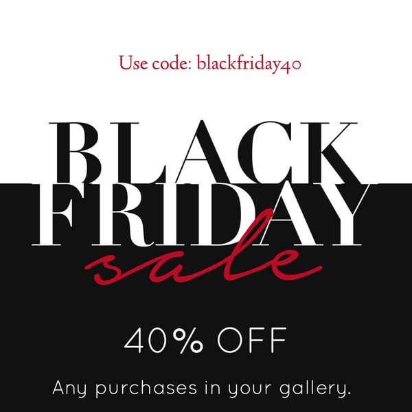 Image of 40% off gallery purchases
