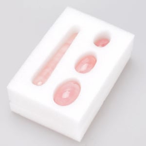Image of Rose Quartz Yoni Egg Set with Yoni Wand Set
