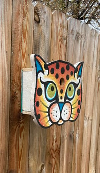 Image 3 of Cat Head (orange) Birdhouse