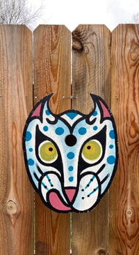 Image 1 of Blue Cat Birdhouse