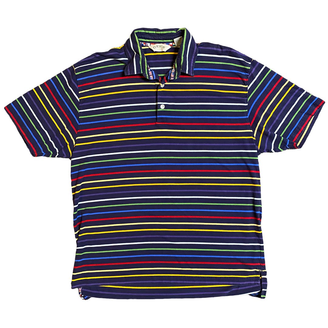 Orvis Multi-Colored Striped Polo Shirt | Back to Life Vintage