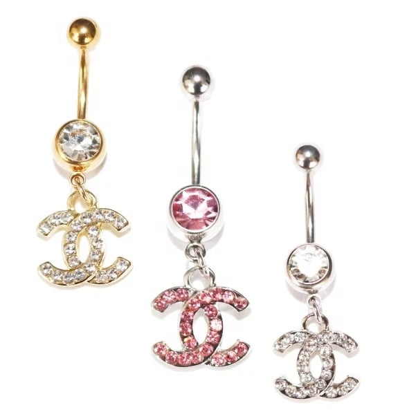 chanel belly button ring